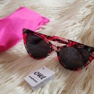Pink Floral Cateye UV400 Sunglasses